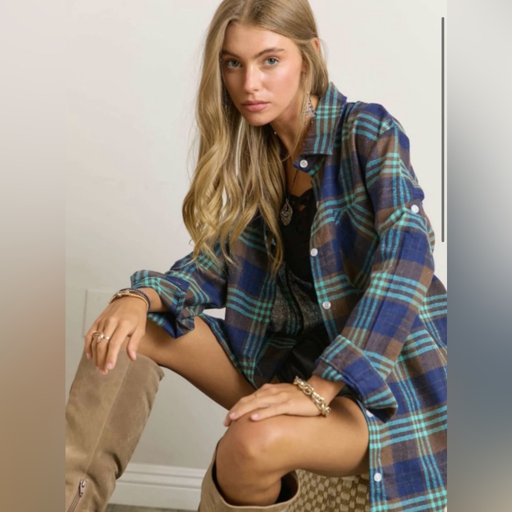 Flannel- extra long size small, new tags